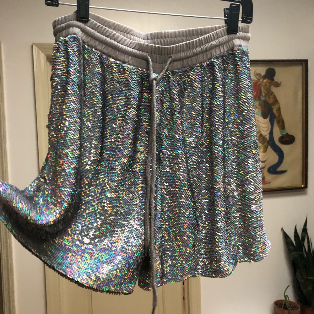 Ashish iridescent sequin athletic shorts